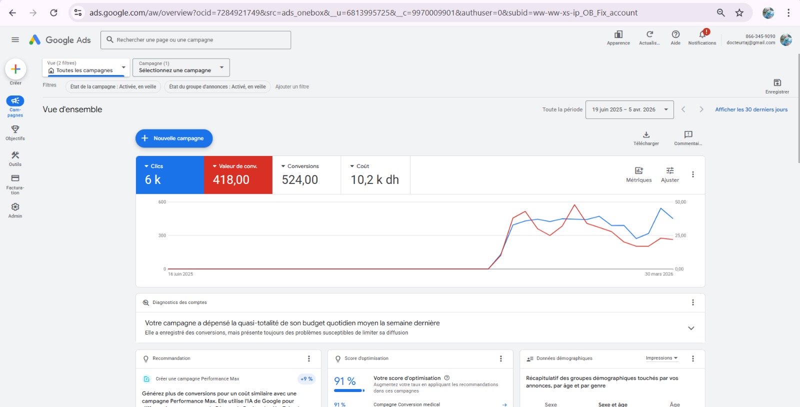 Google Ads Campaign Results